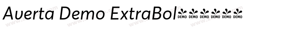 Averta Demo ExtraBol字体转换